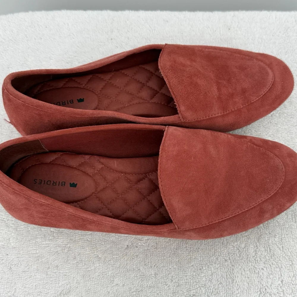Birdies Vesper Red Suede Flat Women’s Size 7 FLAW
